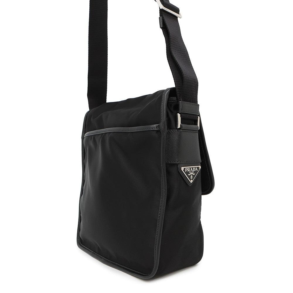 PRADA logo messenger bag Black2VD700 Nylon