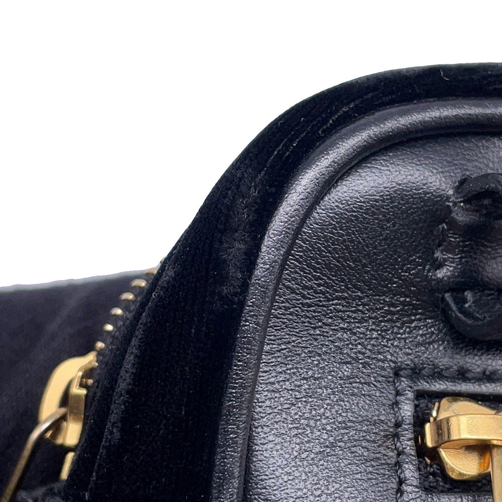 SAINT LAURENT PARIS Lu Camera Belt Bag Black534817 Velour