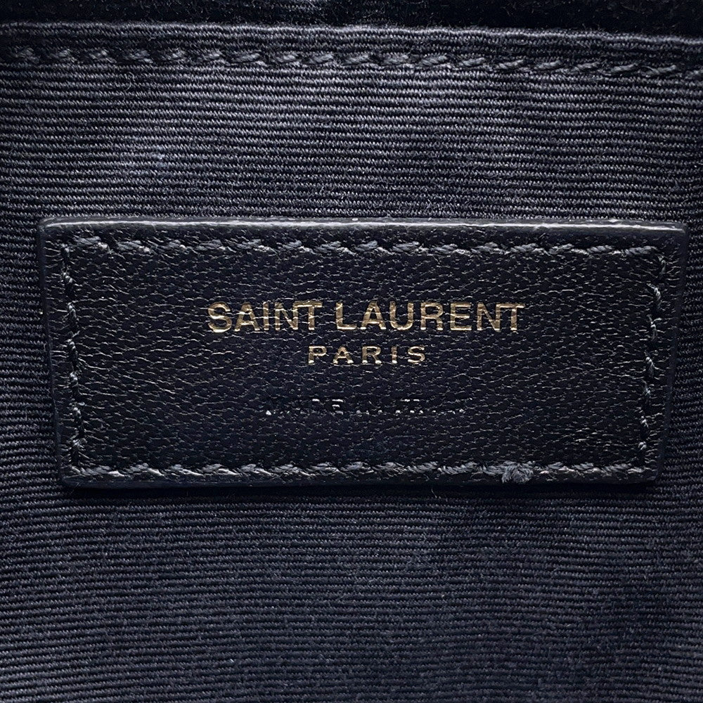 SAINT LAURENT PARIS Lu Camera Belt Bag Black534817 Velour