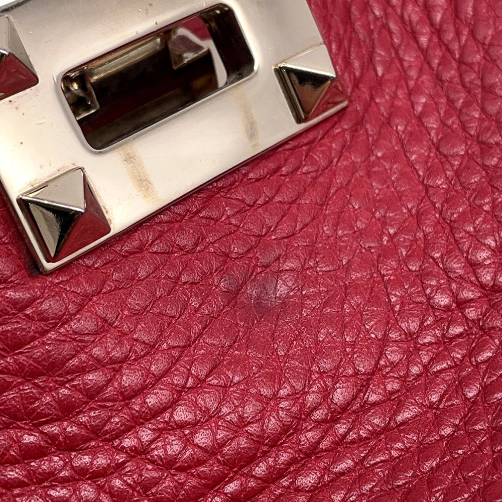 Valentino Garavani Rock Studded 2WAY Tote Bag Red Leather