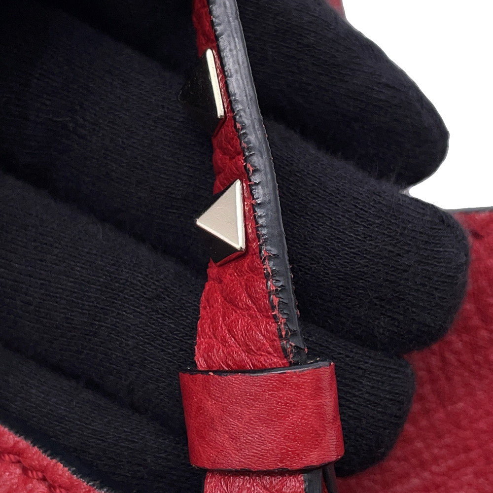 Valentino Garavani Rock Studded 2WAY Tote Bag Red Leather