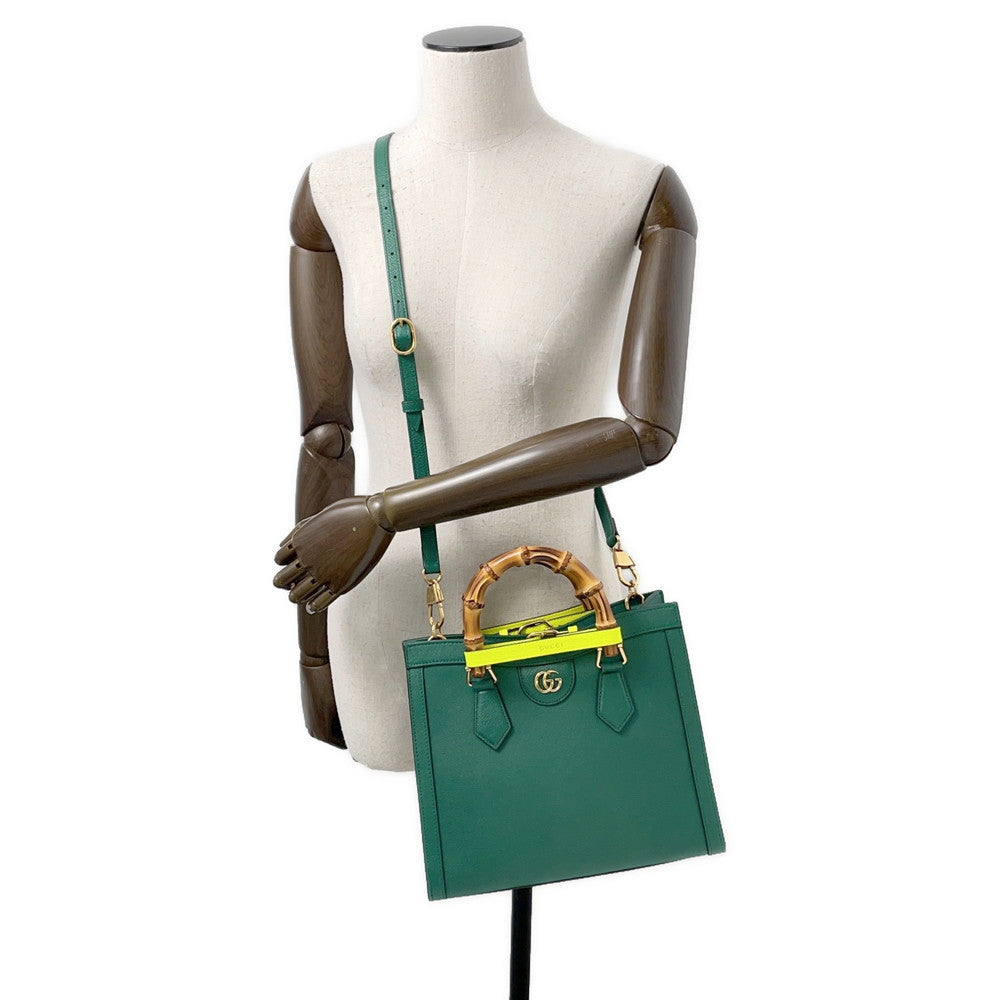 GUCCI Diana 2WAY Handbag Green660195 Leather