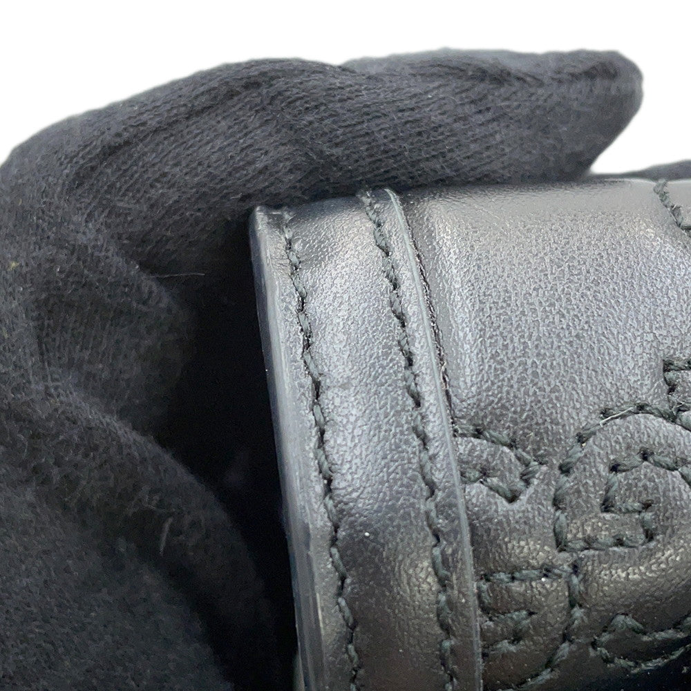 GUCCI GGMatelasse Top Handle 2WAY Shoulder Bag Black723776 Leather Size Mini