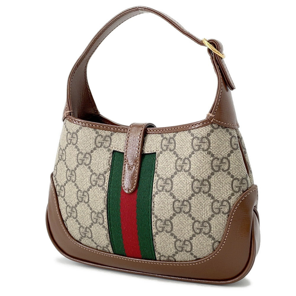 GUCCI Jackie 1961 Handbag Beige/Brown637092 PVC Leather Size Mini