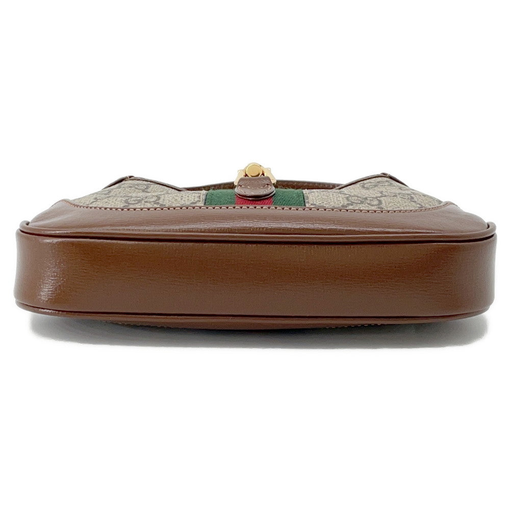 GUCCI Jackie 1961 Handbag Beige/Brown637092 PVC Leather Size Mini