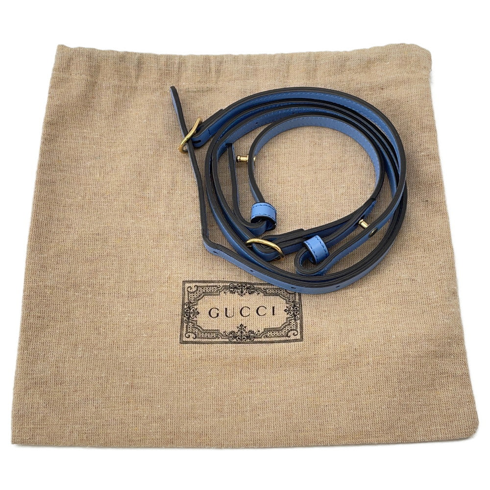 GUCCI Bamboo Mini 3WAY Backpack Light Blue702106 Leather Bamboo