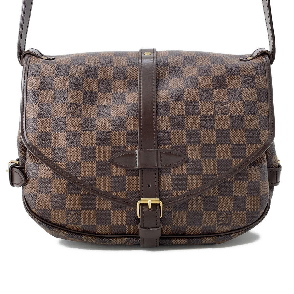 LOUIS VUITTON Saumur SPO RedN48081 Damier Ebene Canvas Size 30