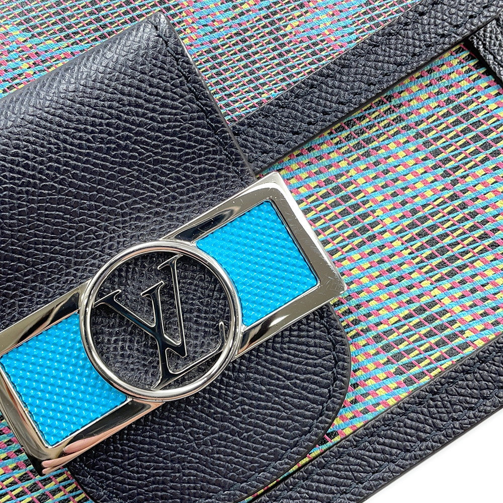 LOUIS VUITTON Dauphine Navy/MulticolorM55454 Leather Size Mini