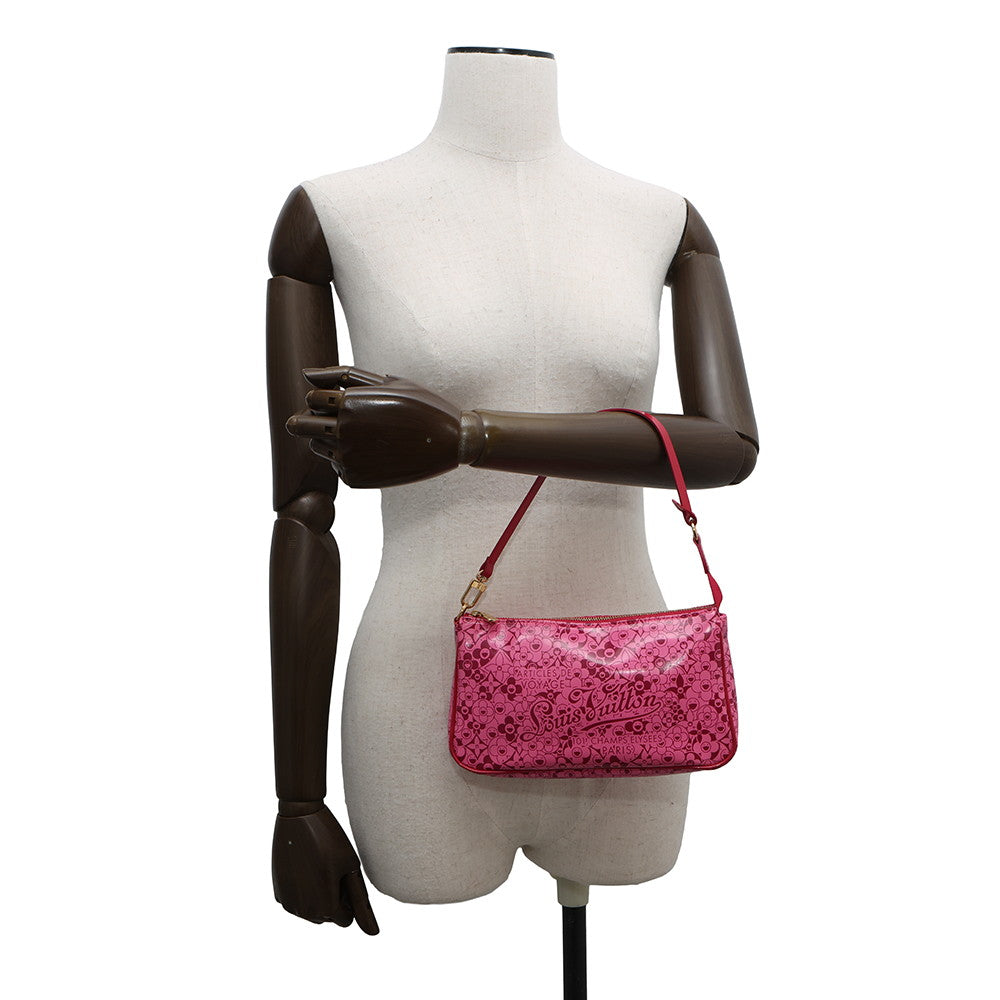 LOUIS VUITTON Cosmic Blossom Pochette Cosmic RoseM93166 PVC Coated Canvas