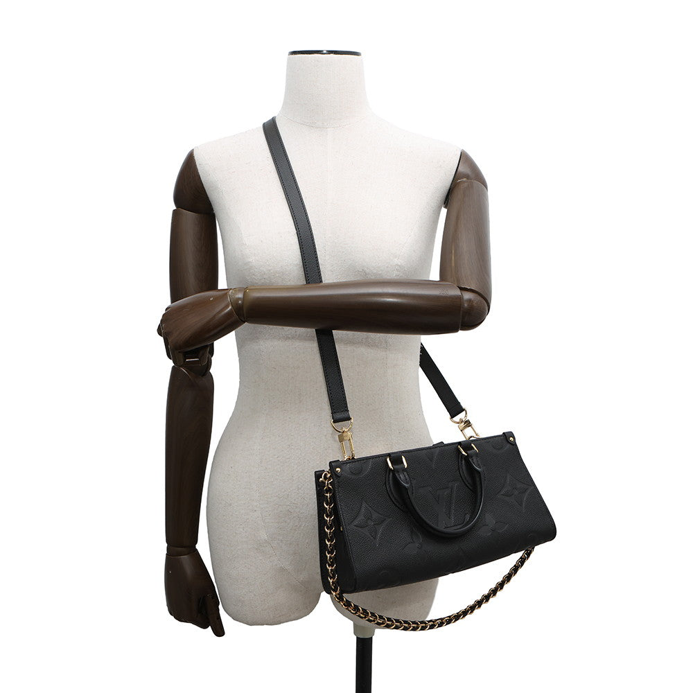 LOUIS VUITTON Onthego EW NoirM23640 Monogram Empreinte Leather