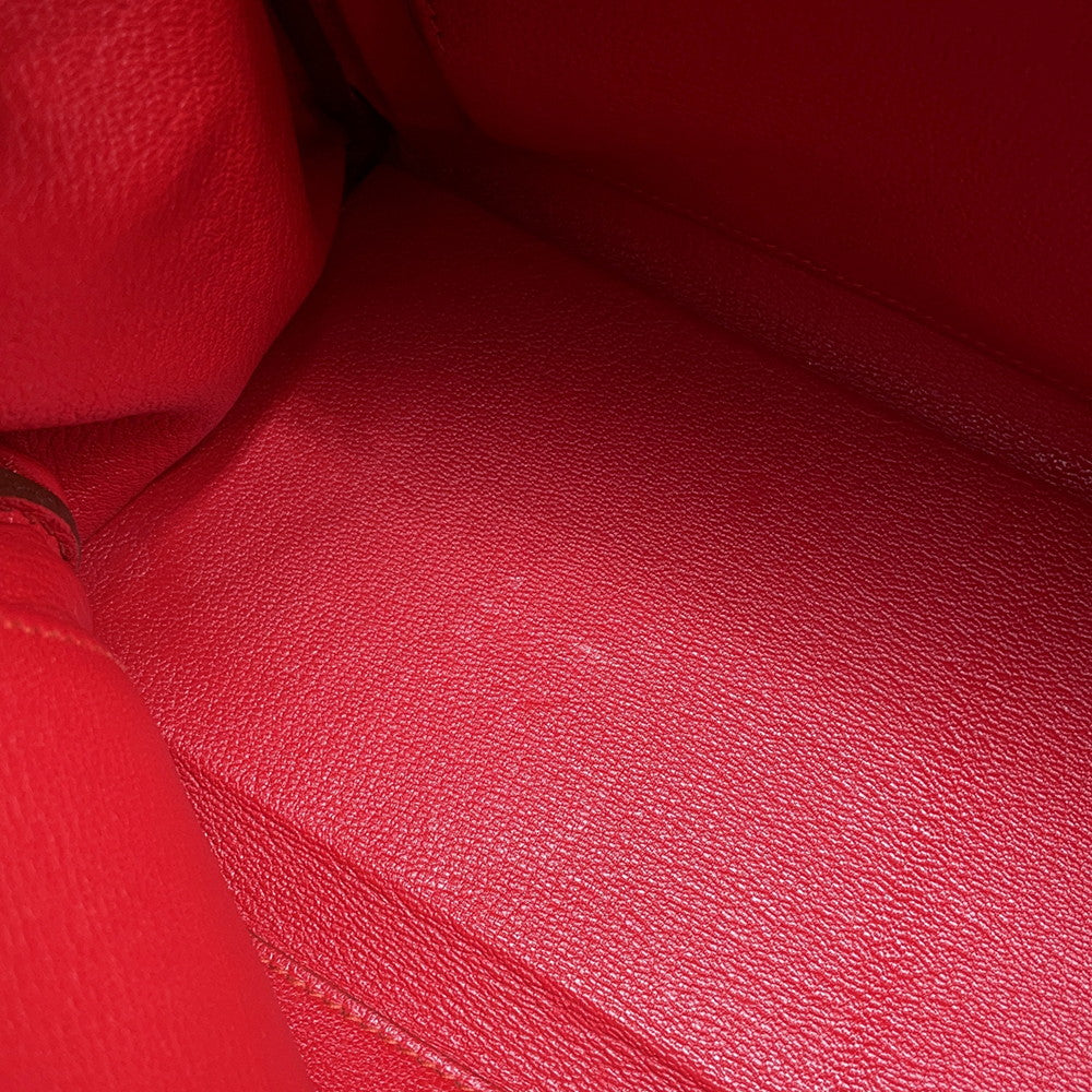 HERMES Kelly Retourne Rouge Casaque Togo Leather Size 28