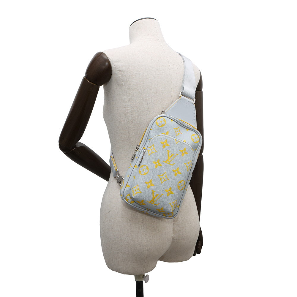 LOUIS VUITTON Avenue Sling Bag Gray/YellowM15078 Monogram・Glow