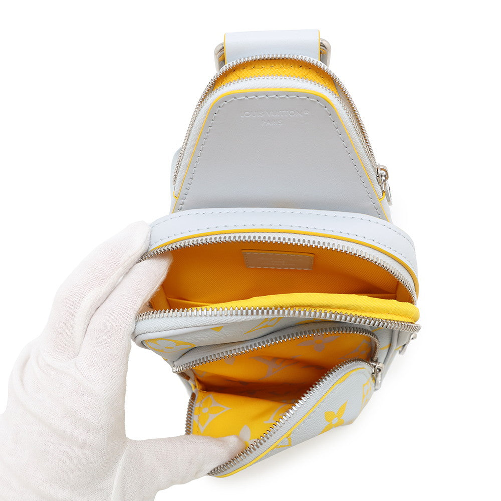 LOUIS VUITTON Avenue Sling Bag Gray/YellowM15078 Monogram・Glow