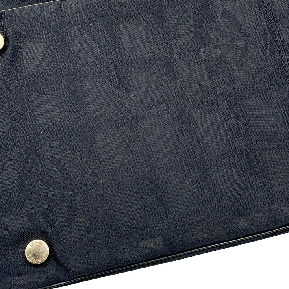 CHANEL New Travel Line Tote BlackA15991 NylonJacquard Leather Size MM