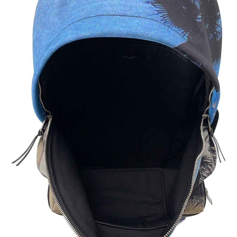 SAINT LAURENT PARIS CITY Backpack Blue534967 Nylon Leather