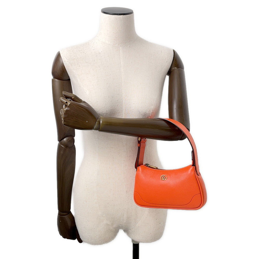 GUCCI GG Marmont Aphrodite Orange739076 Leather Size Mini