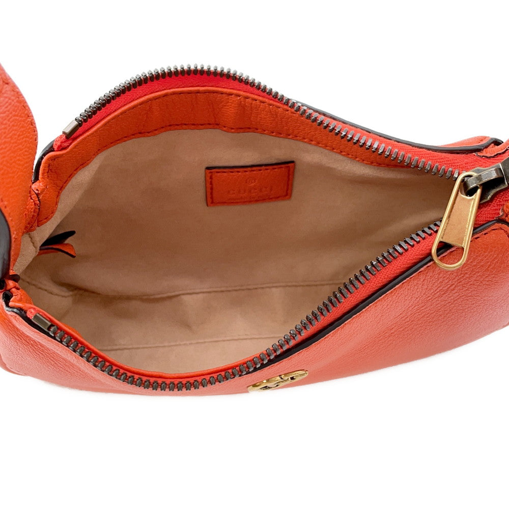 GUCCI GG Marmont Aphrodite Orange739076 Leather Size Mini