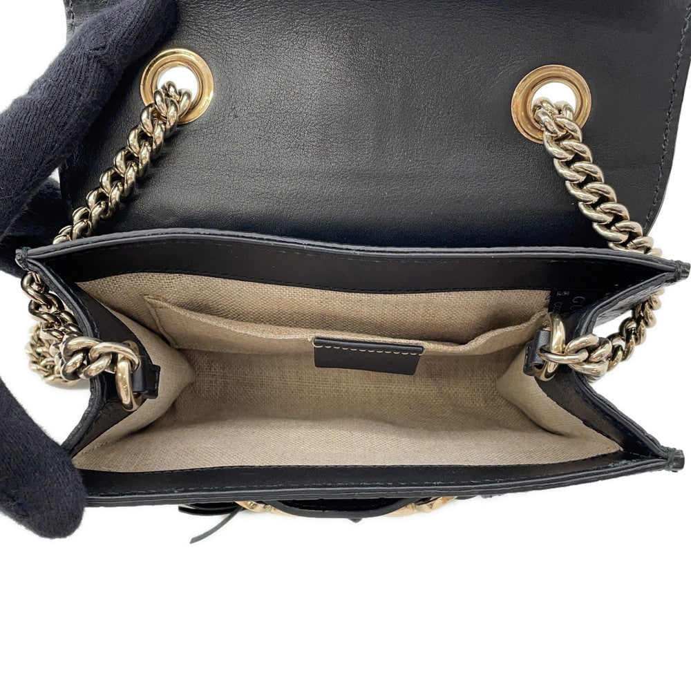GUCCI Emily ChainShoulder Black449636 MicroGuccissimaLeather