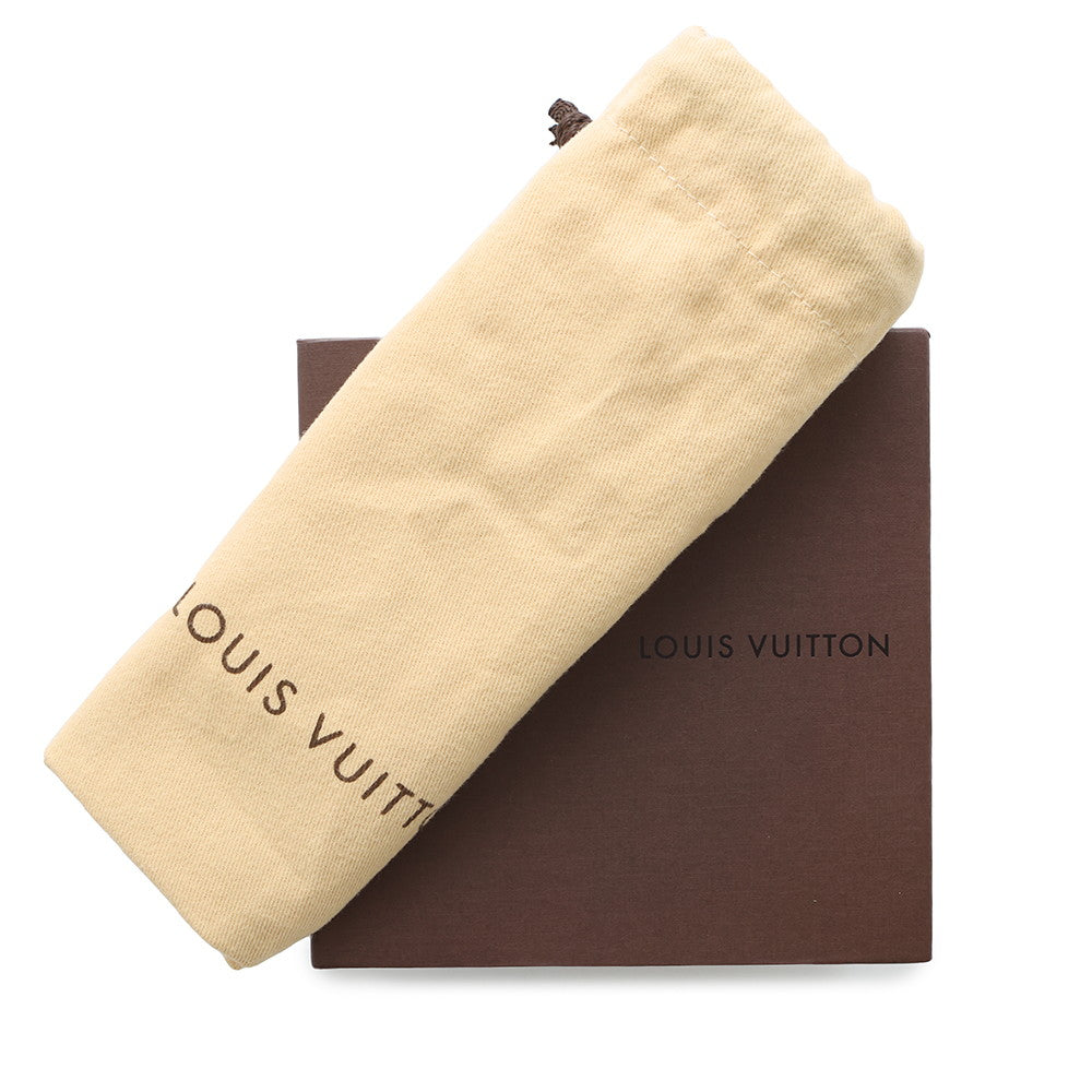 LOUIS VUITTON Utahline Exxon Belt Size 95 Brown Leather