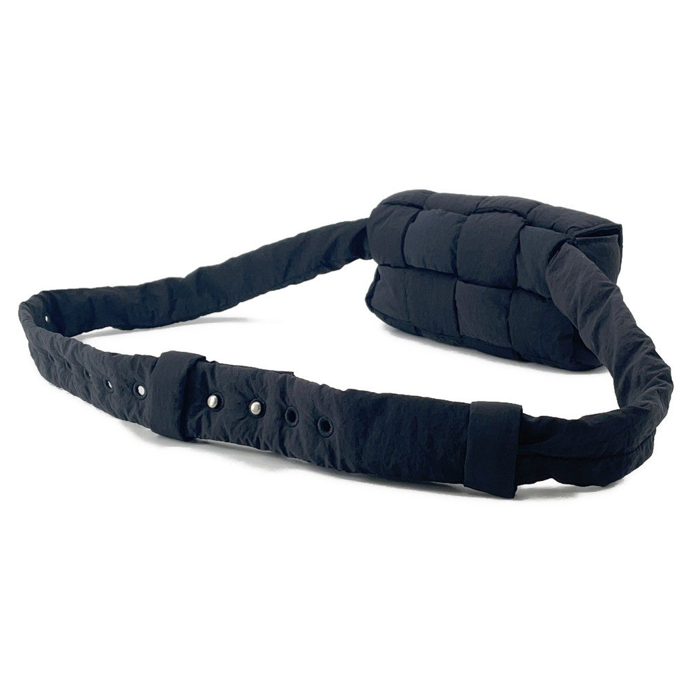 Bottega Veneta Padded Tech Cassette Belt Bag Black679763 Nylon Size Medium
