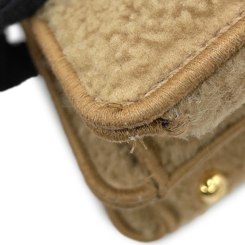 FENDI Peekaboo Icy You Brown8BN327 Mouton Size Small