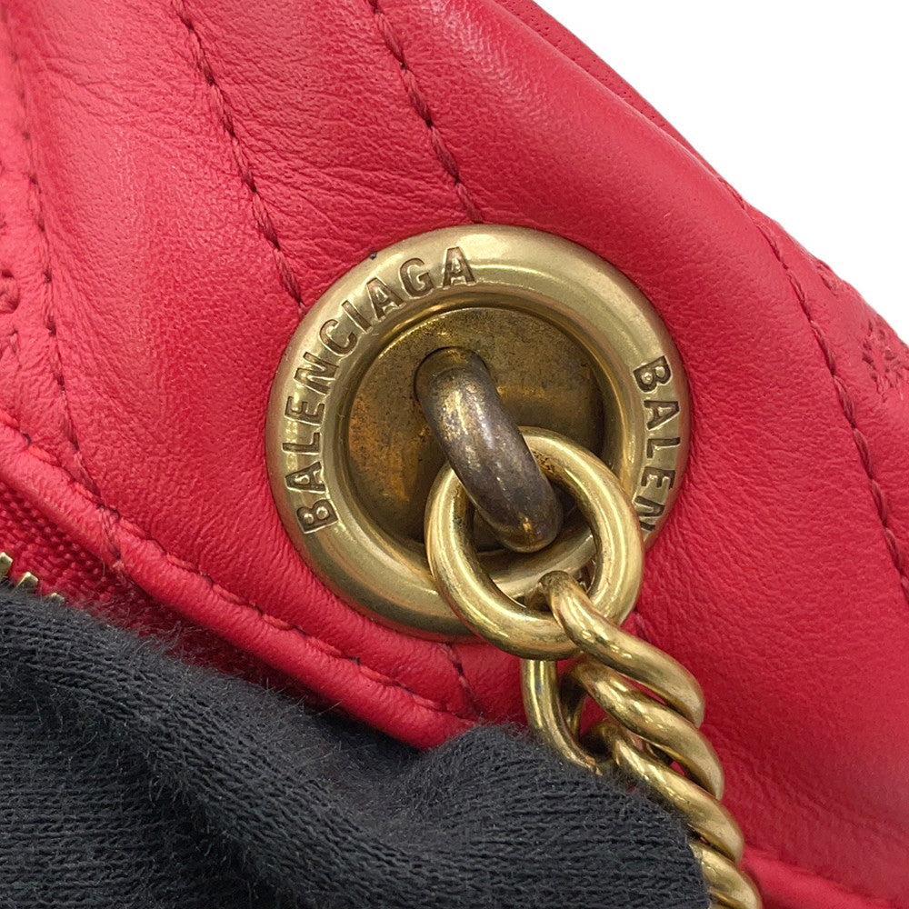 BALENCIAGA BBReporter ChainShoulder Red526678 Leather Size XS