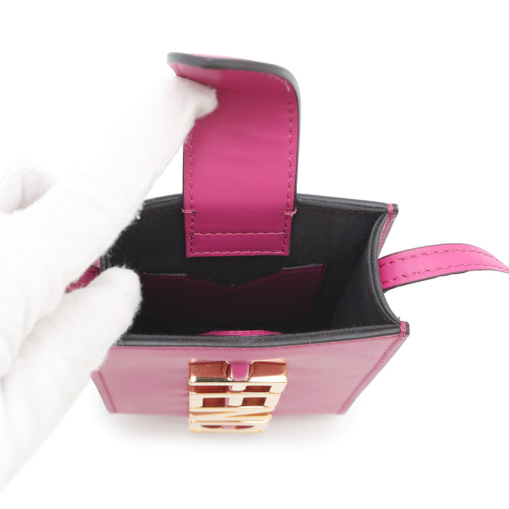 FENDI FENDI logo phone holder PurplePink7AS192 Leather