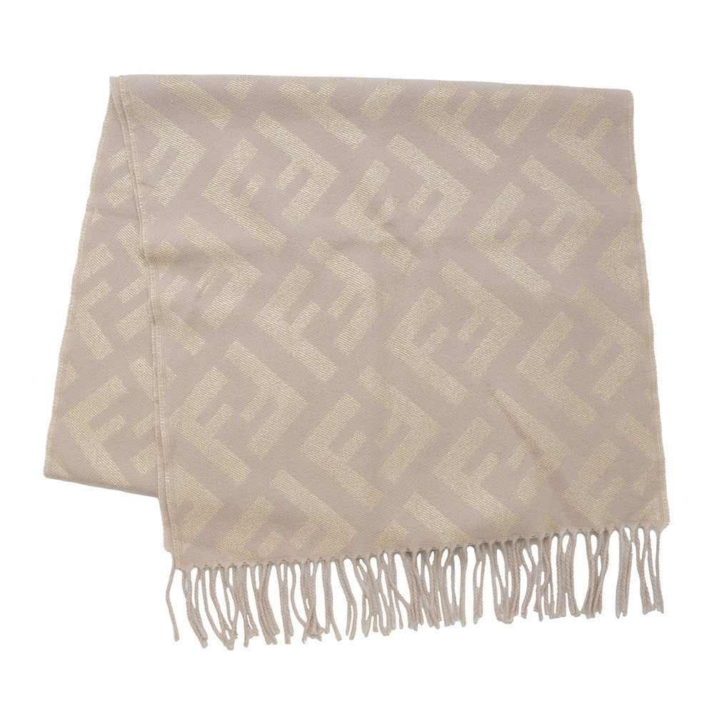 FENDI FFScarf Gold/BeigeFXT260AIX5F0QG1 Cashmere 79% Viscose 17% Metallica 4%