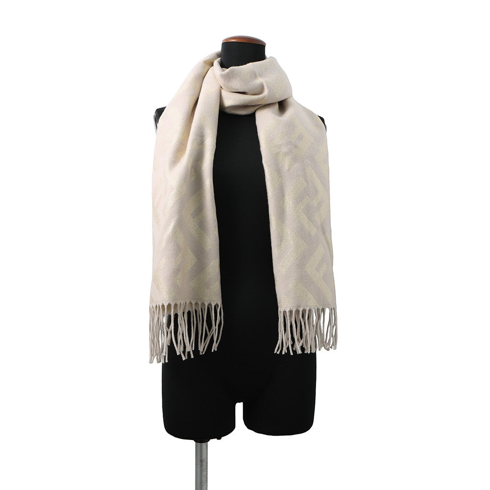 FENDI FFScarf Gold/BeigeFXT260AIX5F0QG1 Cashmere 79% Viscose 17% Metallica 4%
