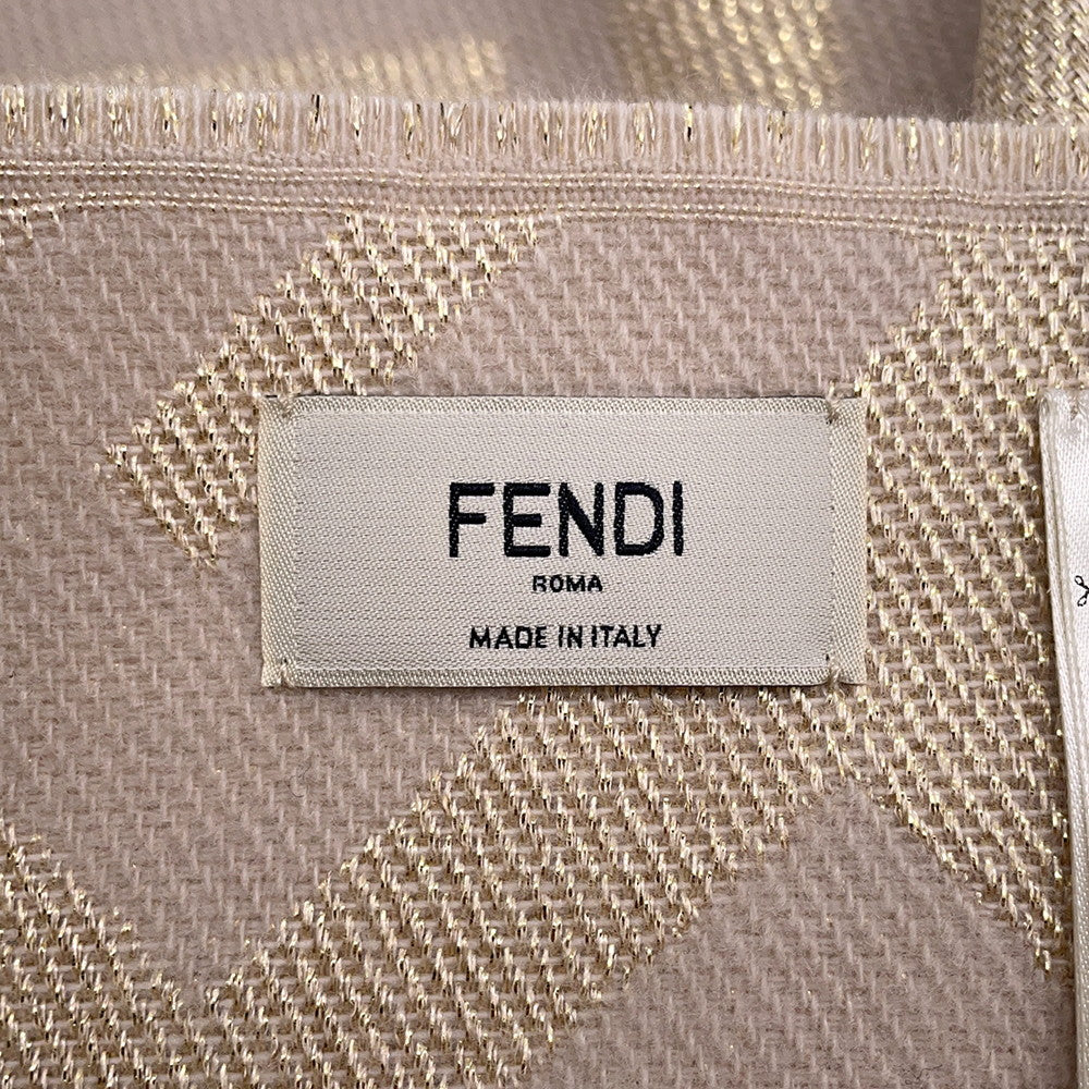 FENDI FFScarf Gold/BeigeFXT260AIX5F0QG1 Cashmere 79% Viscose 17% Metallica 4%