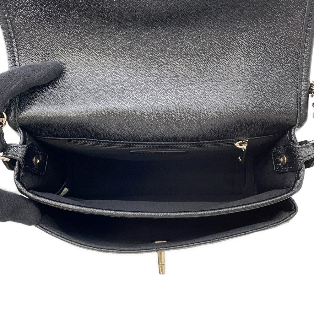 CHANEL Matelasse messenger bag BlackAS2447 Caviar Leather Size Small