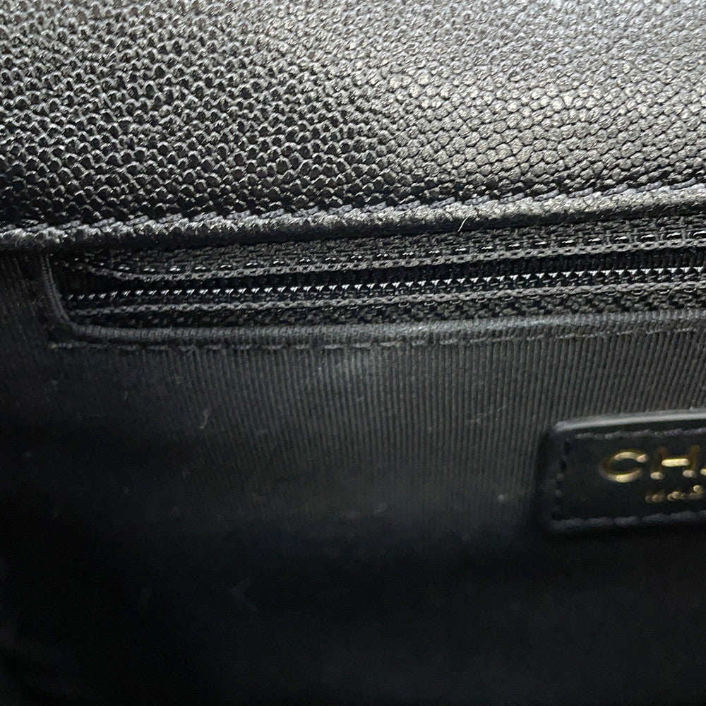 CHANEL Matelasse messenger bag BlackAS2447 Caviar Leather Size Small