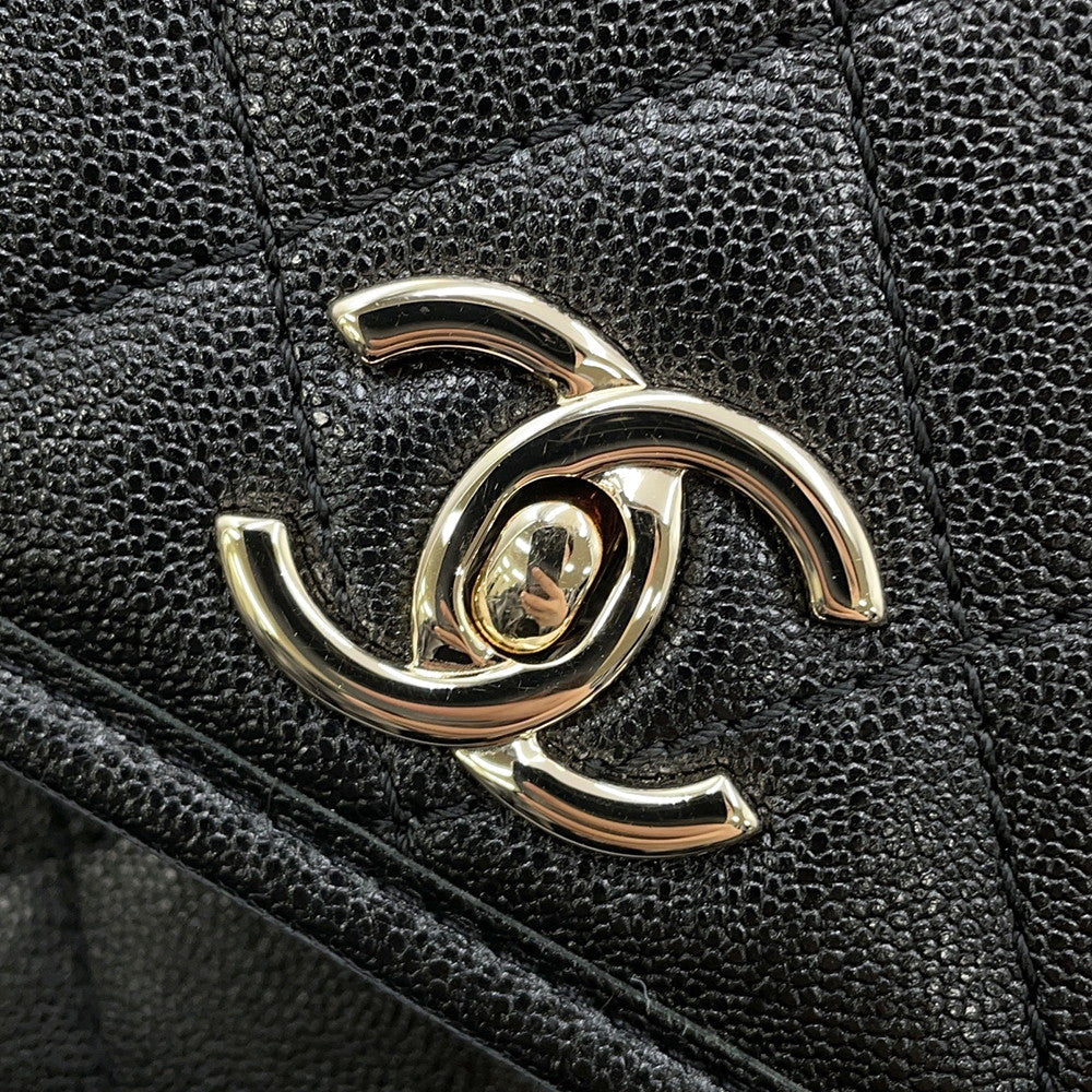 CHANEL Matelasse messenger bag BlackAS2447 Caviar Leather Size Small