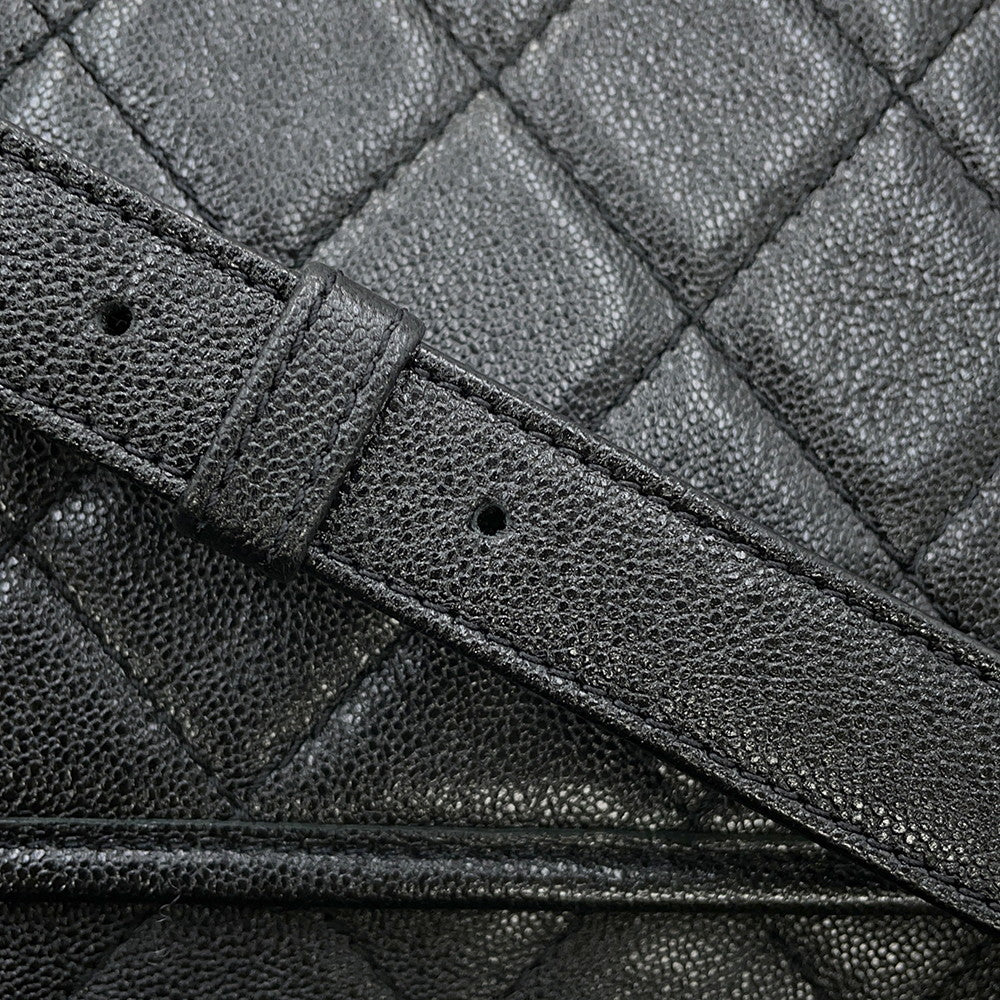 CHANEL Matelasse messenger bag BlackAS2447 Caviar Leather Size Small