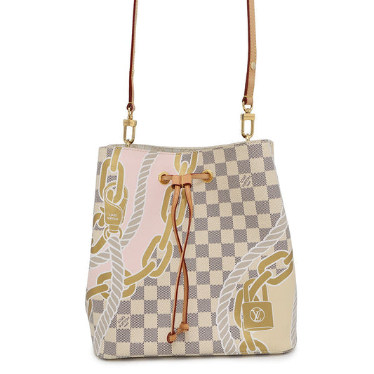 LOUIS VUITTON Neonoe WhiteN40474 Damier Azur Size MM