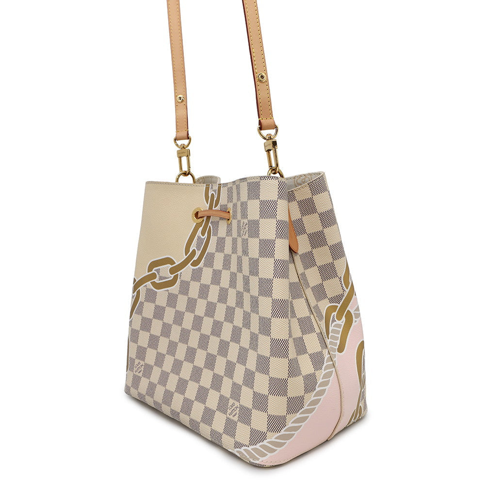 LOUIS VUITTON Neonoe WhiteN40474 Damier Azur Size MM