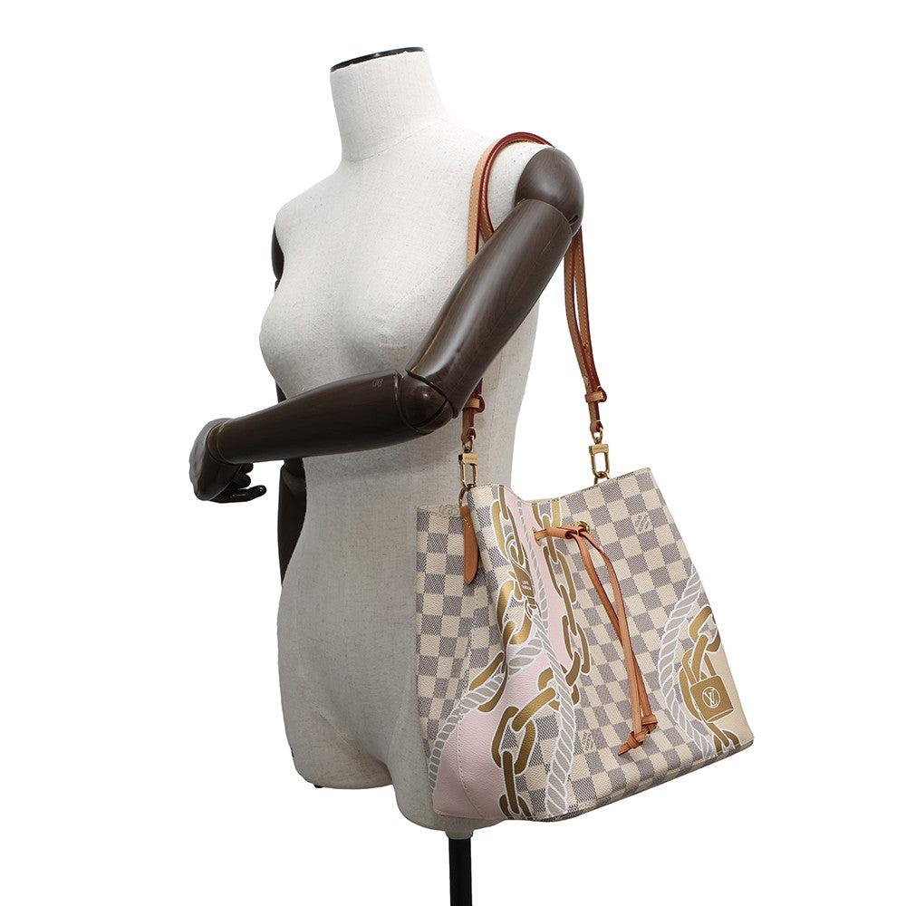 LOUIS VUITTON Neonoe WhiteN40474 Damier Azur Size MM