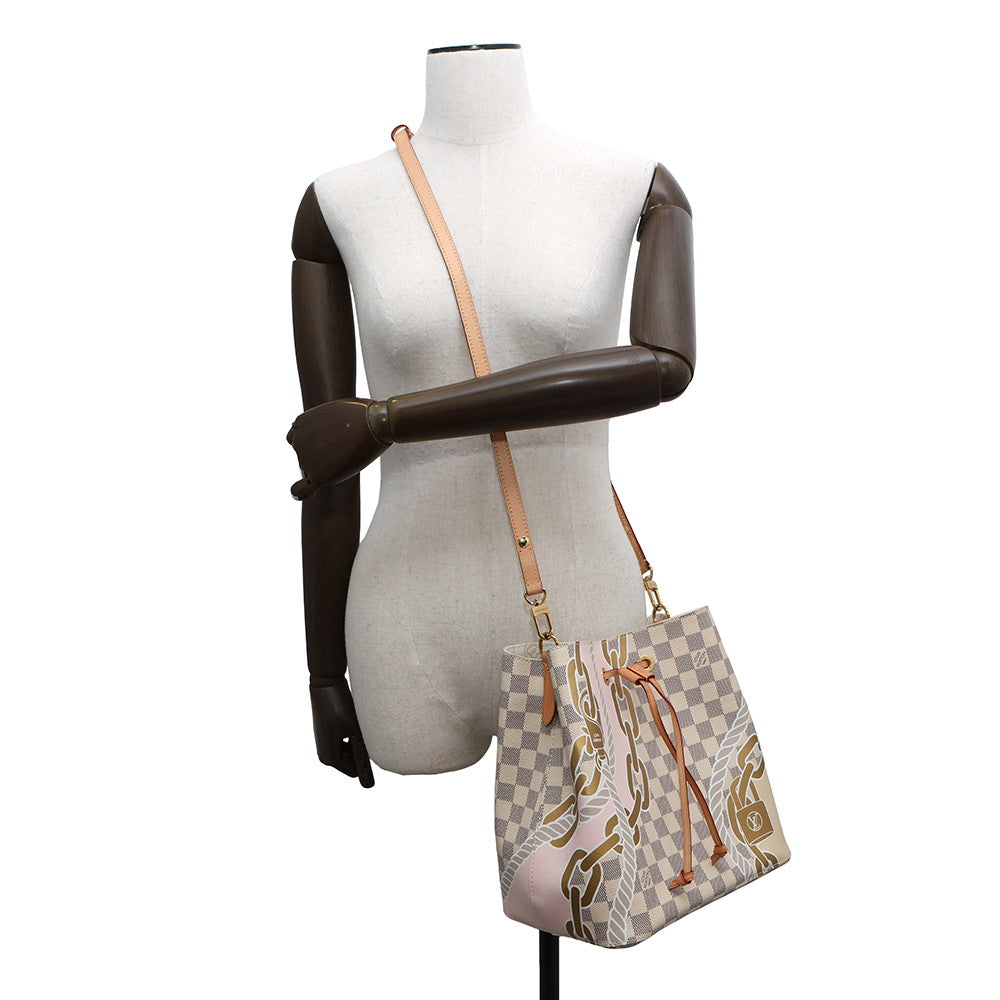 LOUIS VUITTON Neonoe WhiteN40474 Damier Azur Size MM