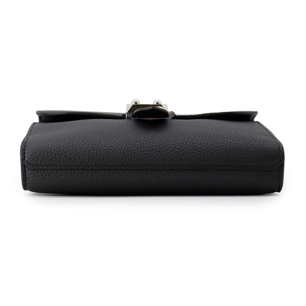 HERMES Sac A Depeches Shoulder Bag Black Togo Leather Size 21
