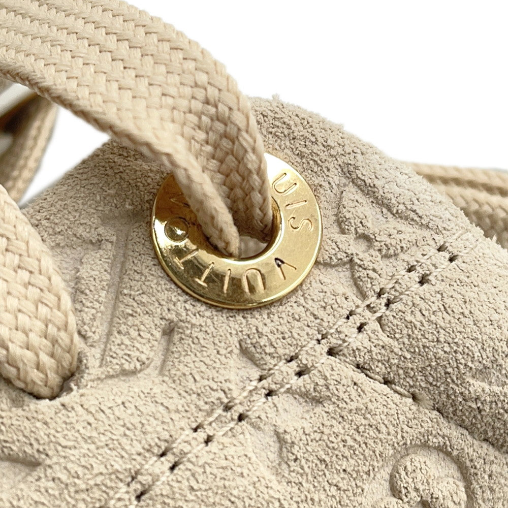 LOUIS VUITTON Time Out Line Monogram Sneakers Nude1ABR2K Suede leather Size 37H