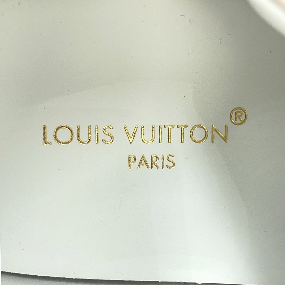 LOUIS VUITTON Time Out Line Monogram Sneakers Nude1ABR2K Suede leather Size 37H