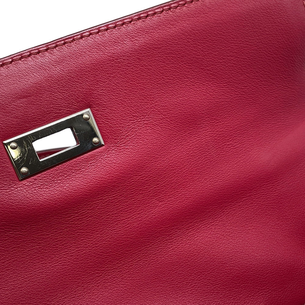 HERMES Kelly Raki Ruby Swift Leather Size 32