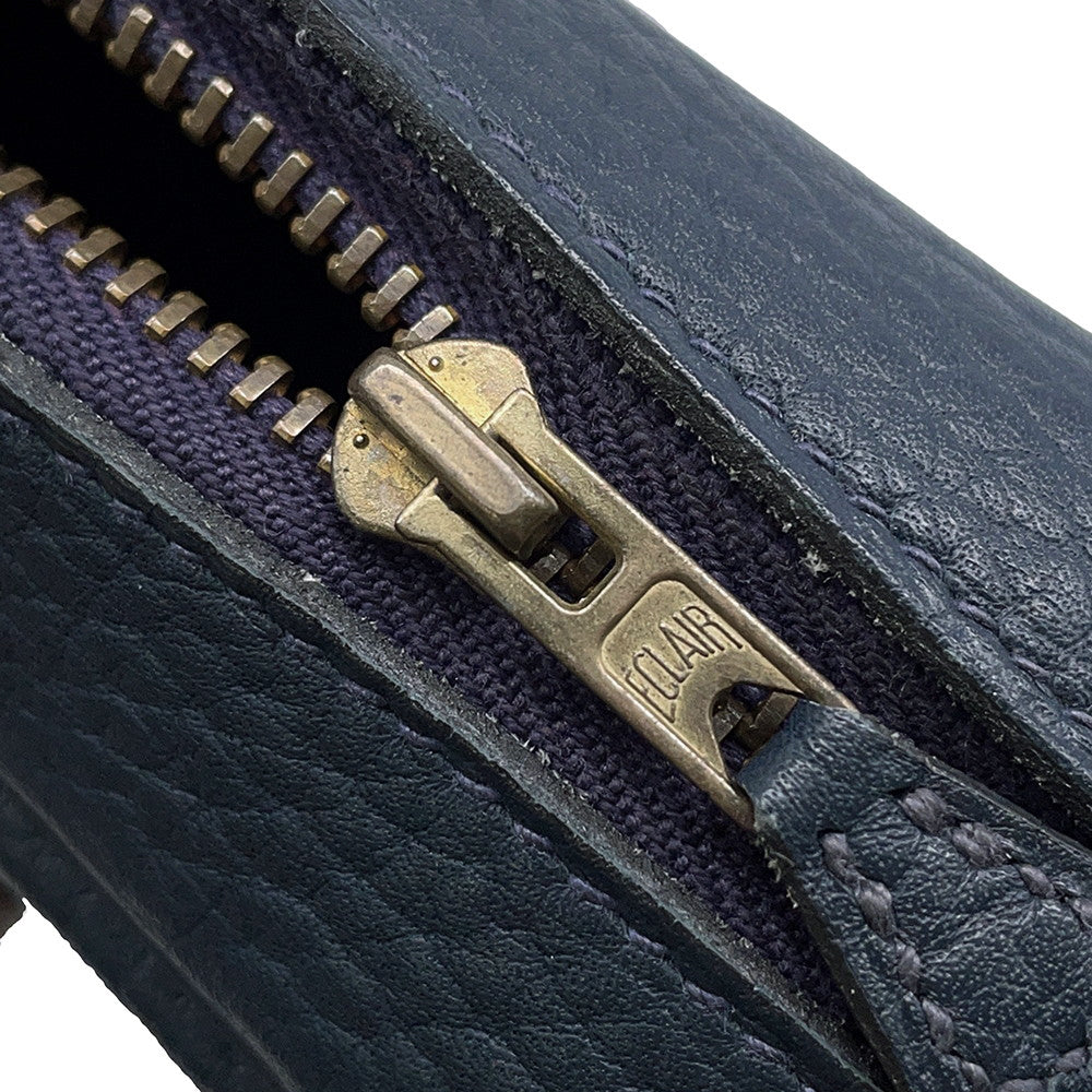 HERMES Golf Tee Shoulder Bag Navy Fjord Leather