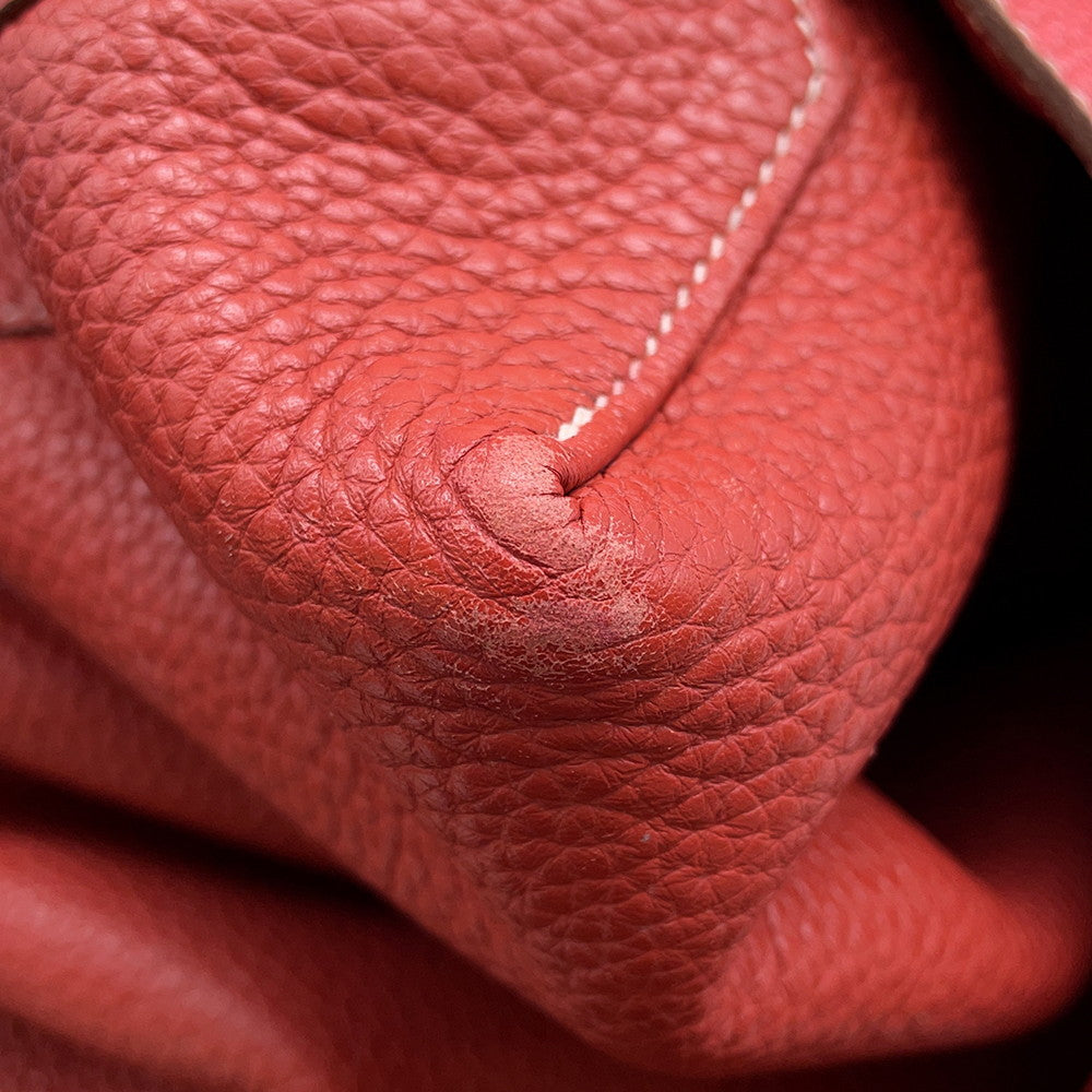 HERMES Double sense Rose Jaipur/Sanguine Taurillon Clemence Size 45