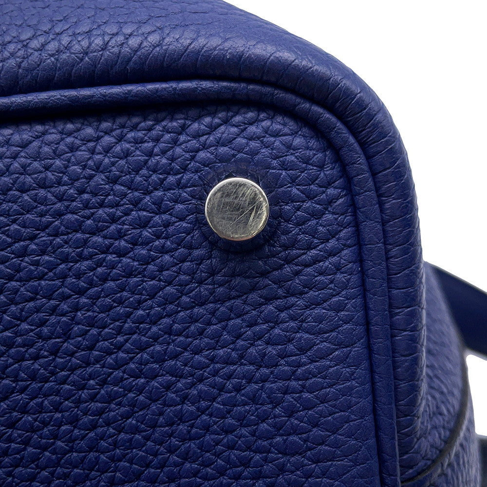 HERMES Picotin Lock Blue Encre Taurillon Clemence Size PM