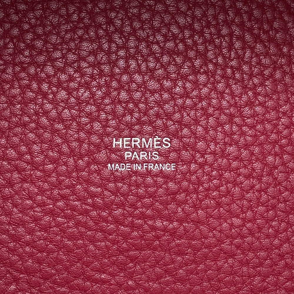HERMES Picotin Lock Ruby Taurillon Clemence Size PM