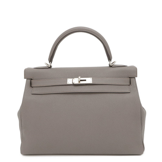HERMES Kelly Retourne Etain Taurillon Clemence Size 32