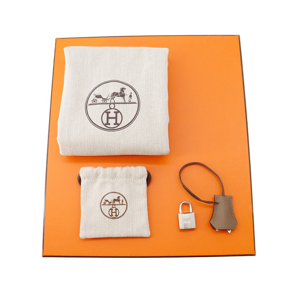 HERMES Birkin tricolor Etoupe/Grease Pail/Ebene Epsom Size 25