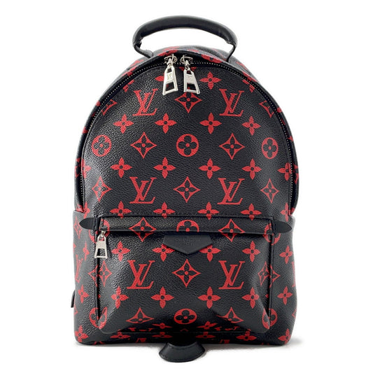 LOUIS VUITTON Palm Springs Backpack Noir/Red/KhakiM41458 Monogram / Anfra Rouge Size PM