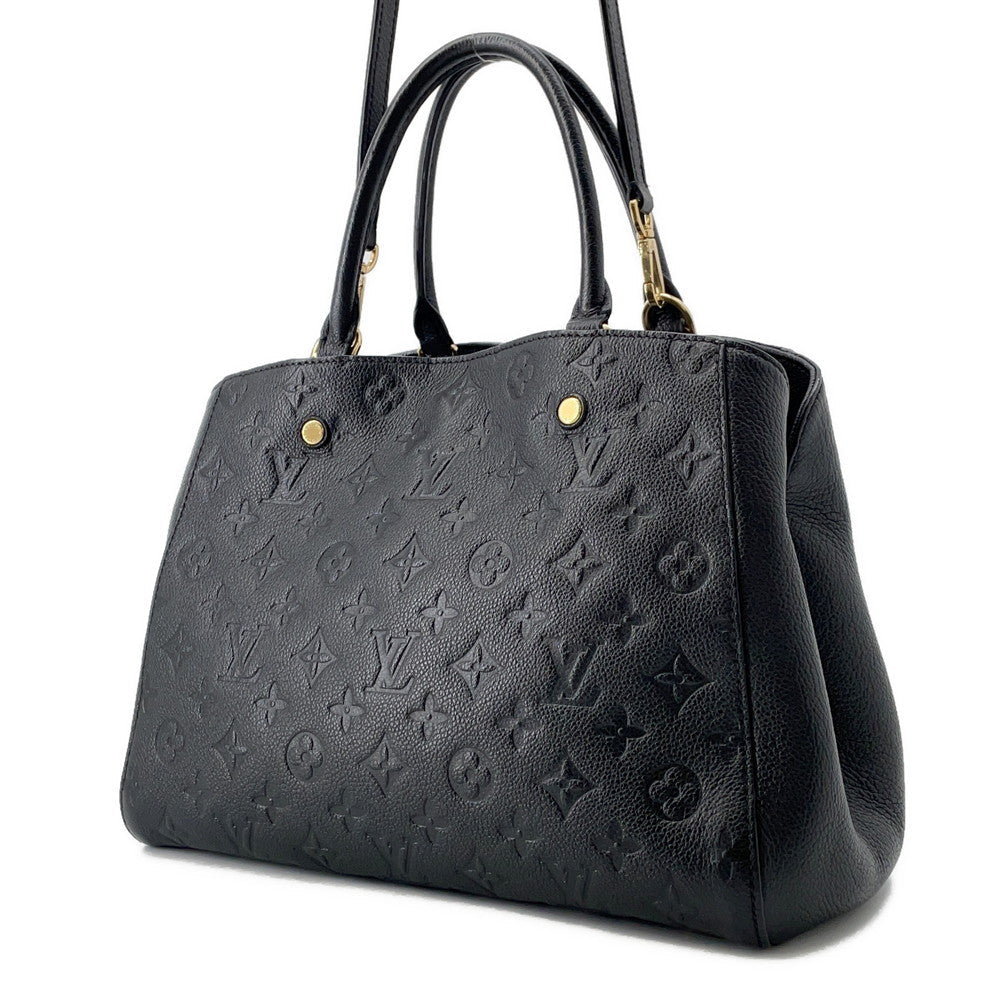 LOUIS VUITTON Montaigne NoirM41048 Monogram Empreinte Leather Size MM